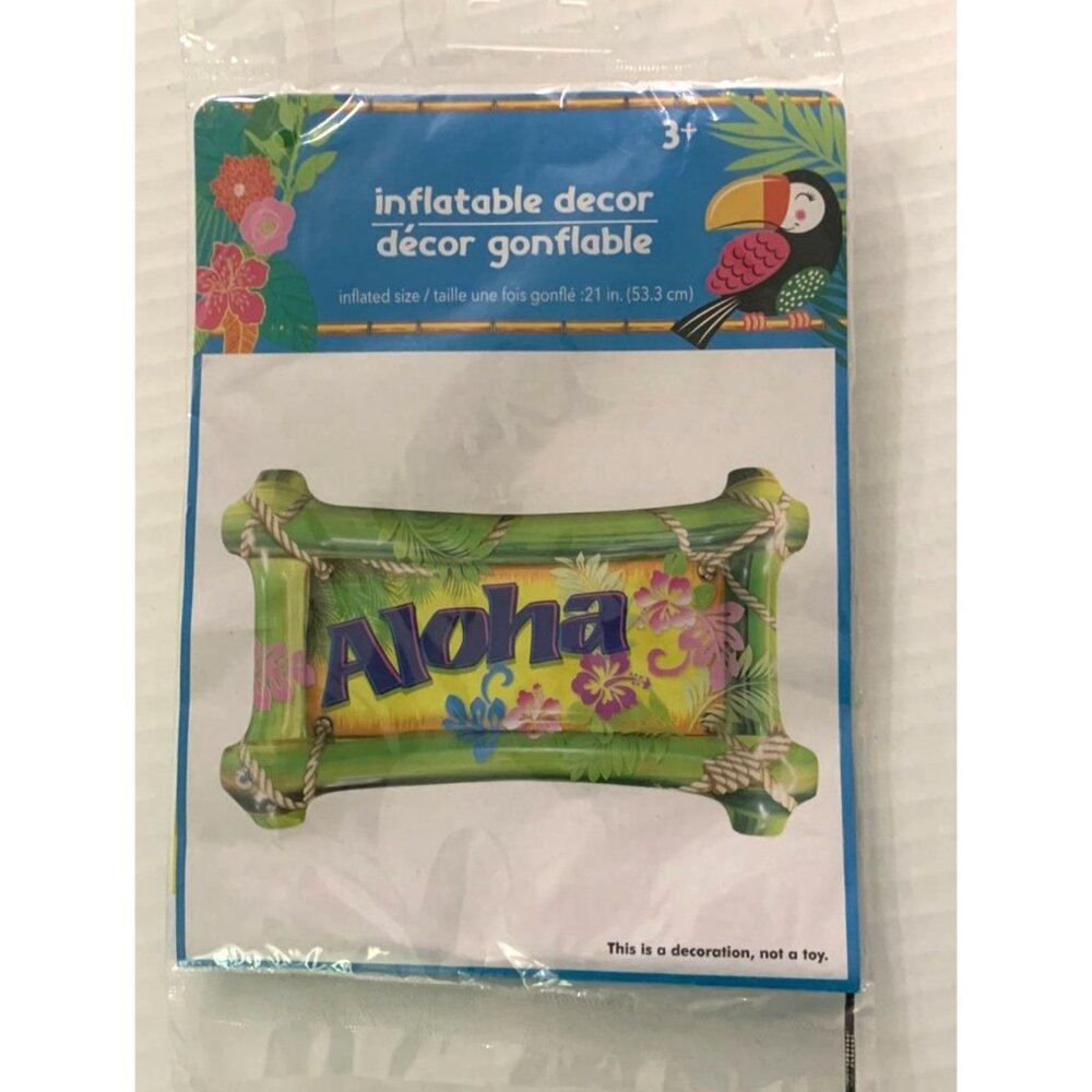 New Inflatable Aloha Sign Luau Party Inflatable 21 in inflated Size